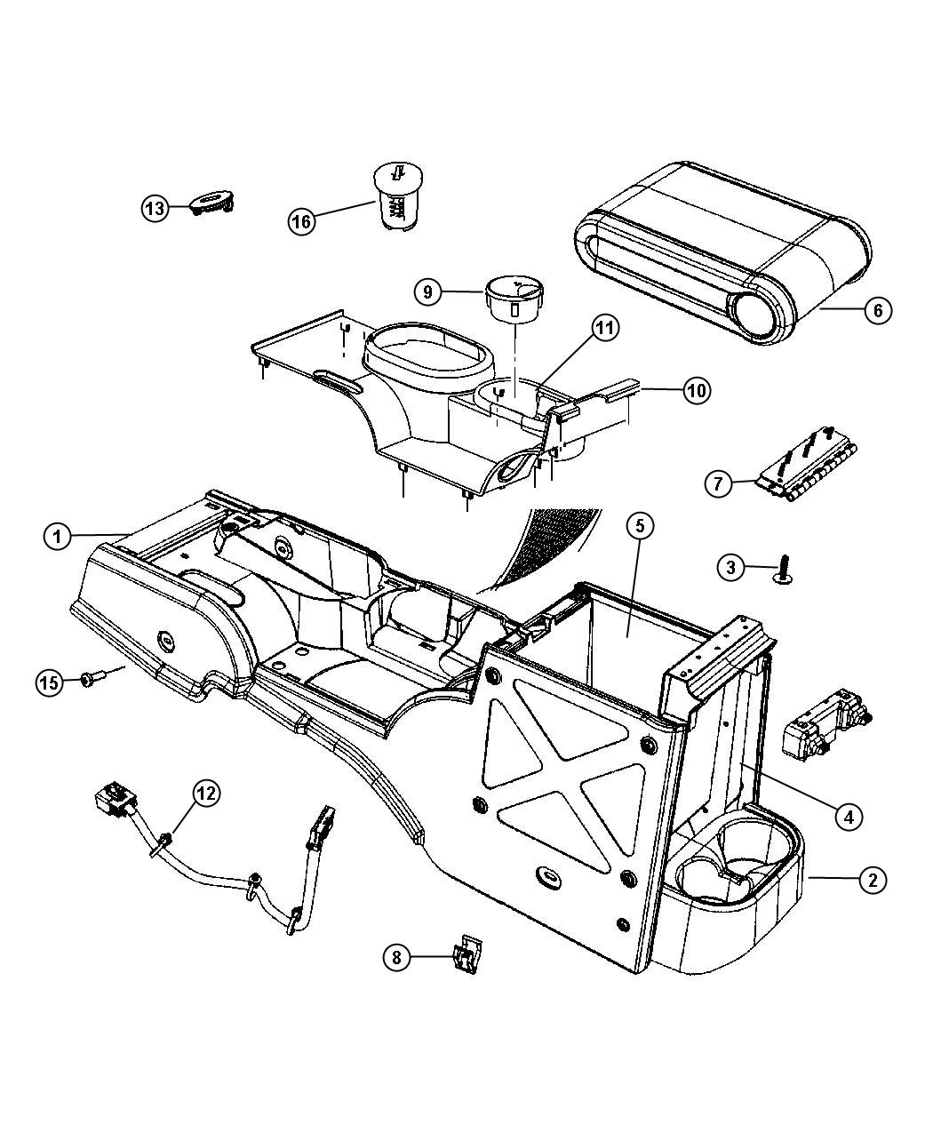 Jeep Wrangler Center Console