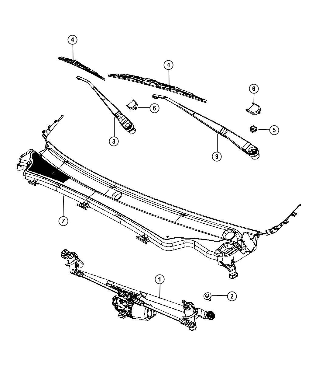 55079273af Jeep Wiper Assembly Windshield Includes Motor Pivot And Linkage Includes