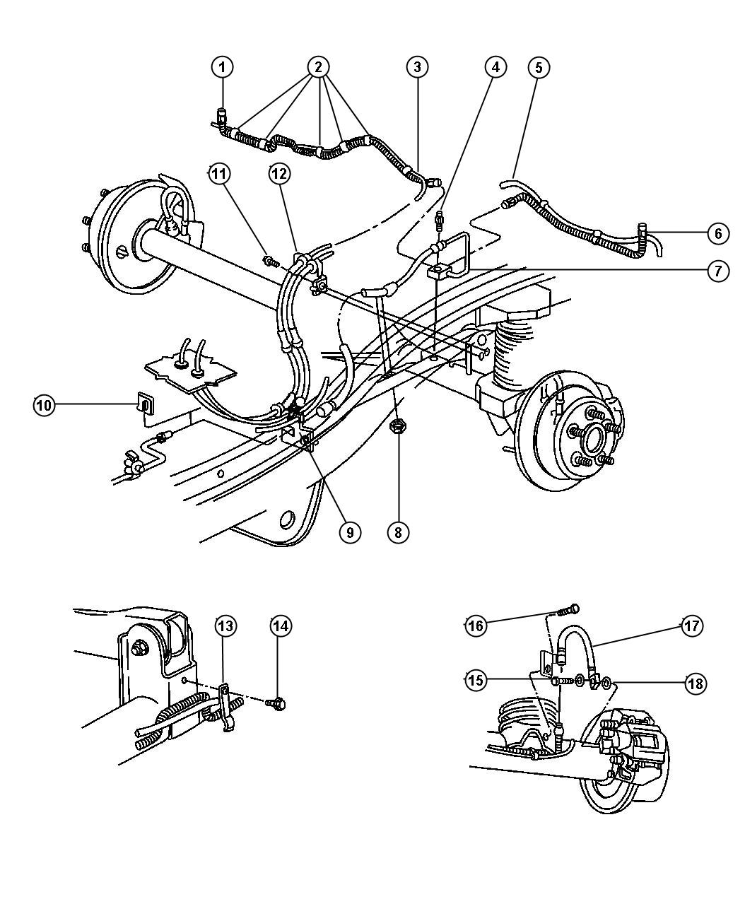 52128222 - Jeep Tube. Brake. Right. [[175mm rear axle, drm]], [drm ...