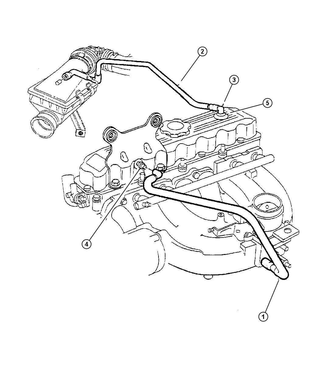 Jeep Wrangler Connector. Vacuum hose 33004175 Jeep Parts Overstock