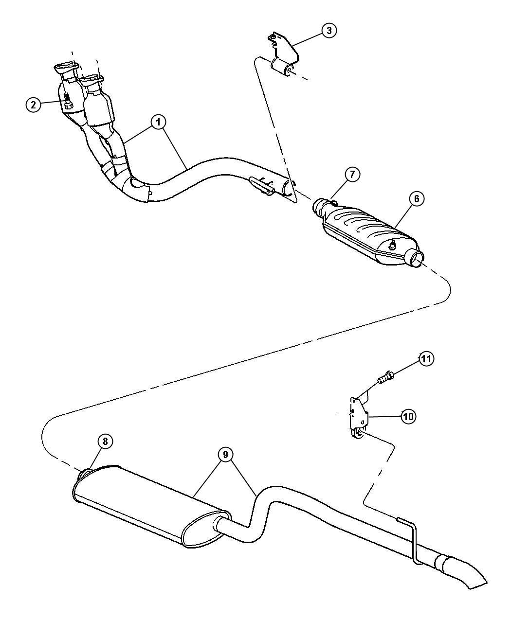 06506546AA - Jeep Nut. Exhaust manifold. Exhaust pipe to manifold ...