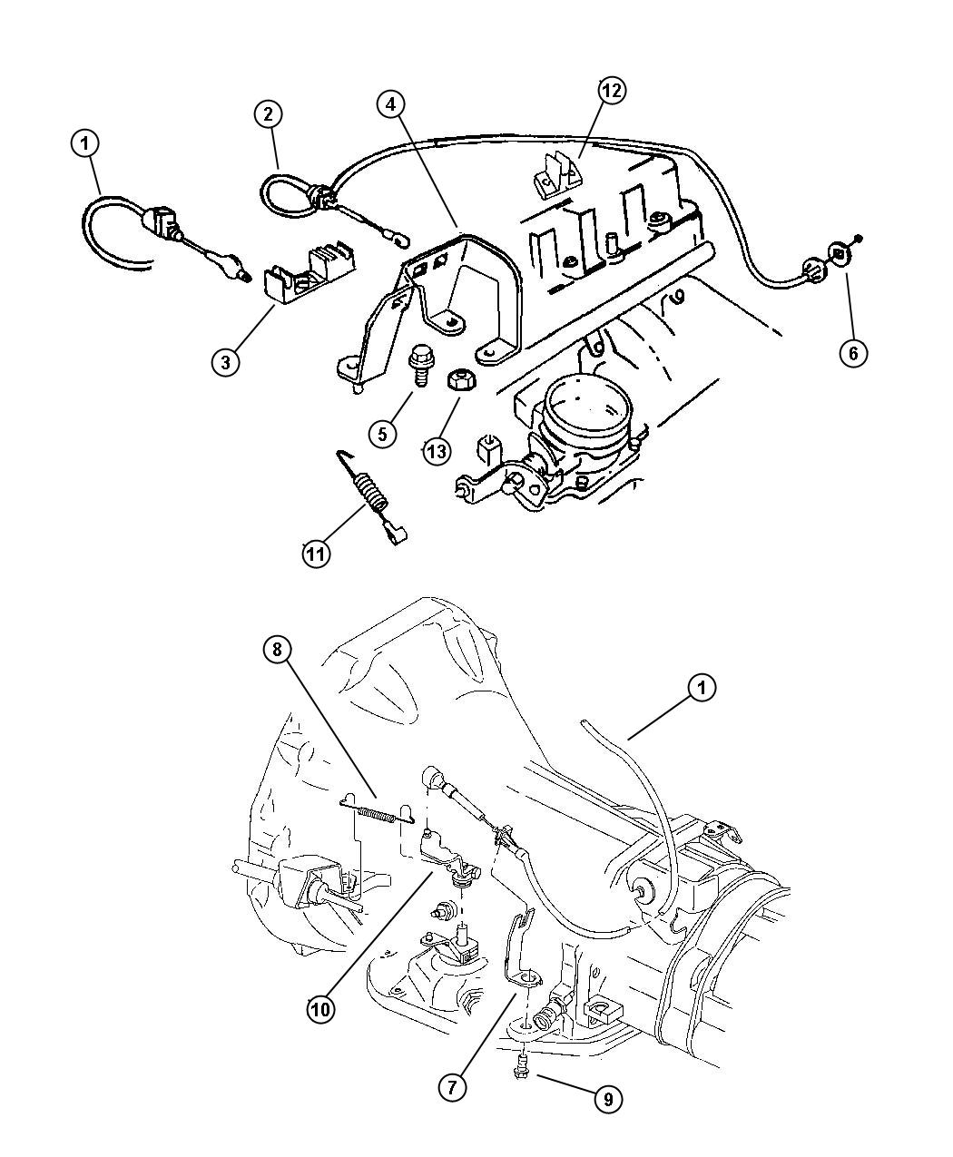 1993 Jeep Grand Cherokee Guide. Accelerator cable - 53007620 | Jeep ...