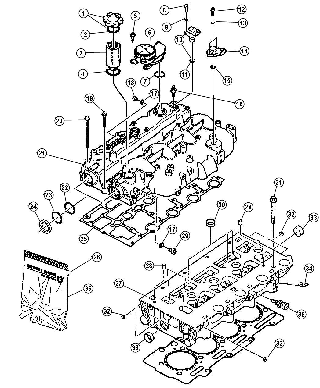 05166483AA - Jeep Gasket, gasket kit. Cylinder head, head. Left | Jeep ...