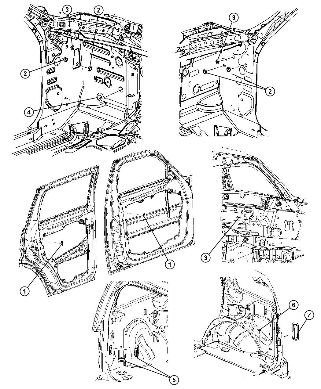 Jeep Liberty Door Frame Diagram