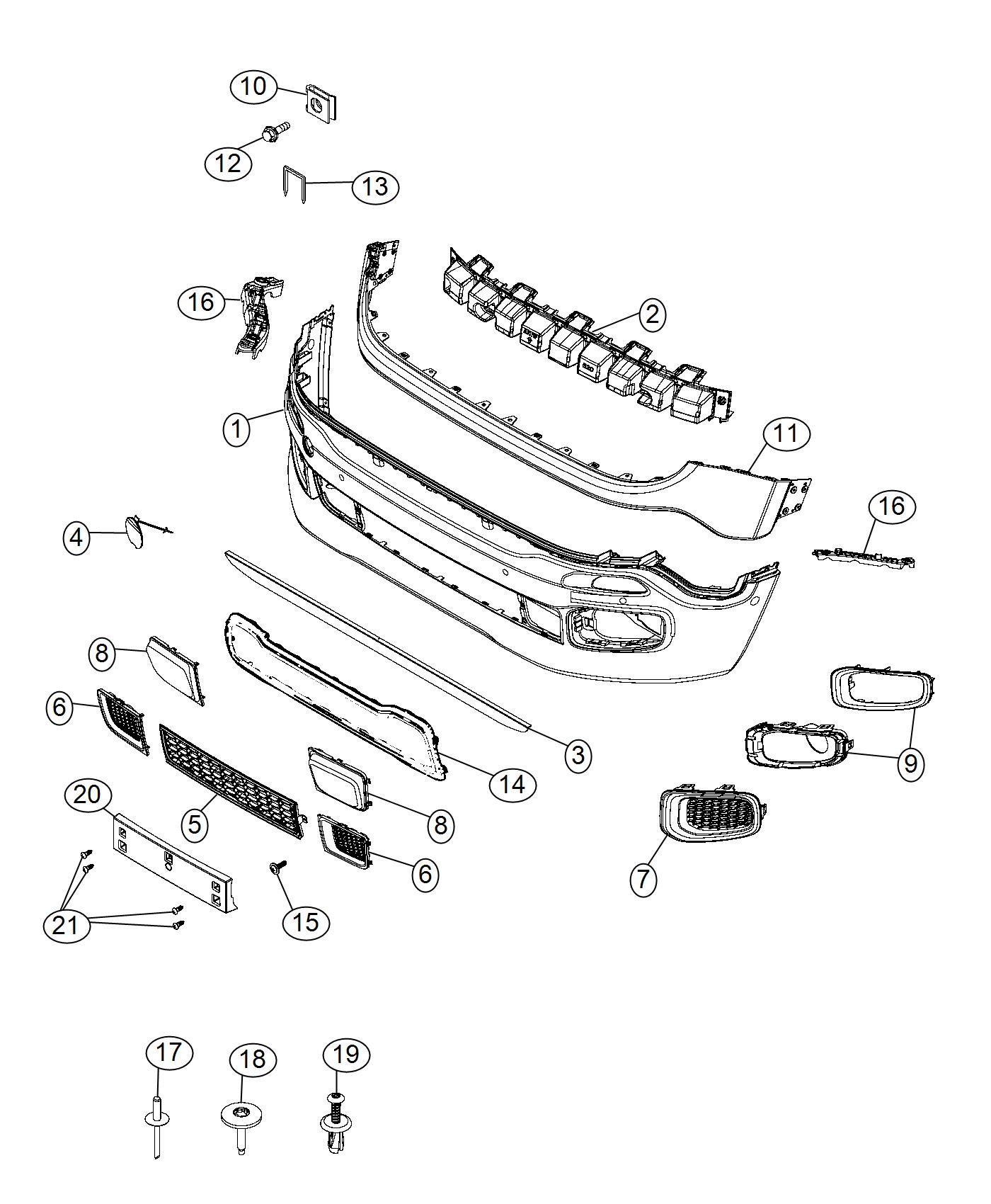 Jeep Renegade Absorber. Front energy. Export, right - 68247402AA | Jeep