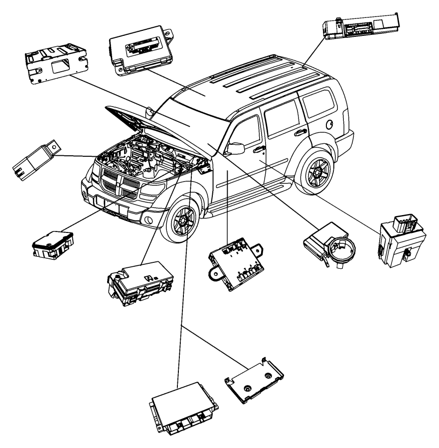 2008 Jeep Liberty Receiver. Control module - 05026071AR | Jeep Parts ...